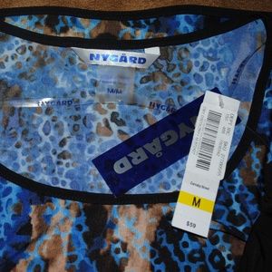 Nygard Hi-Lo Animal Print Tunic Top